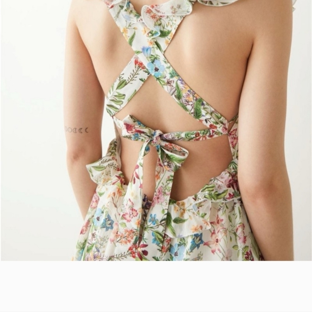 & Other Stories Floral Maxi Backless Dress - Picture 12 of 12